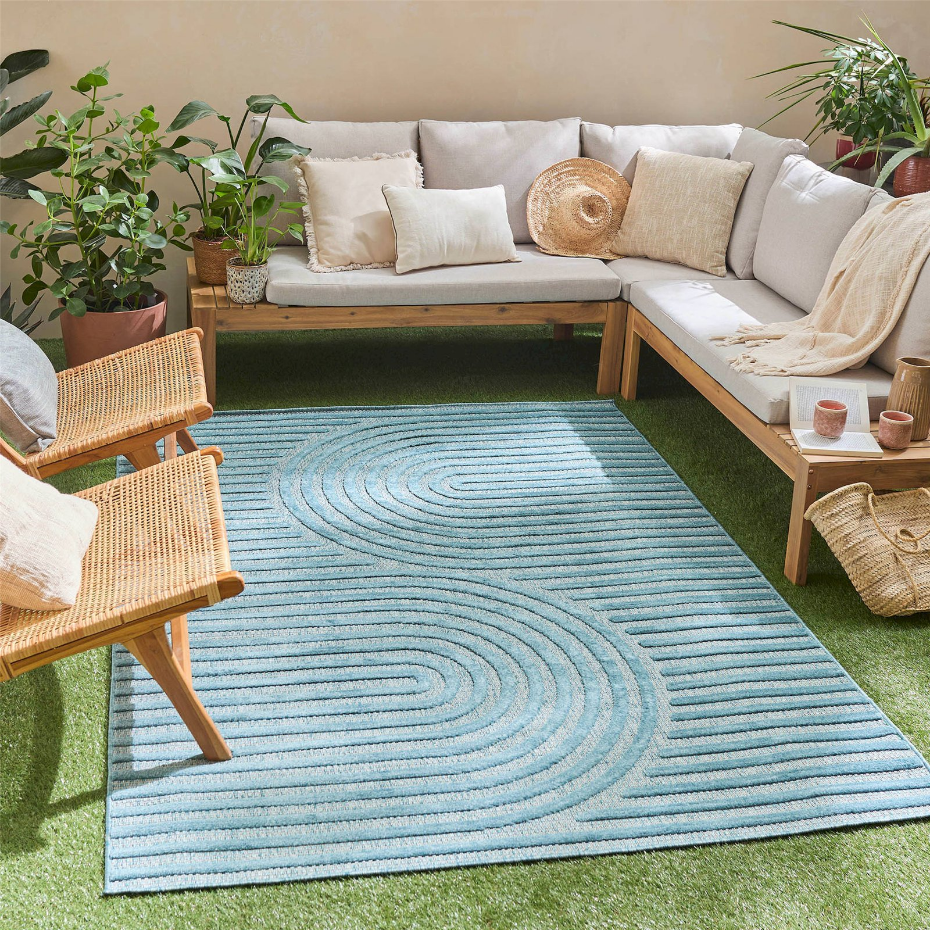 Tapis rectangulaire en polypropylène Santorini