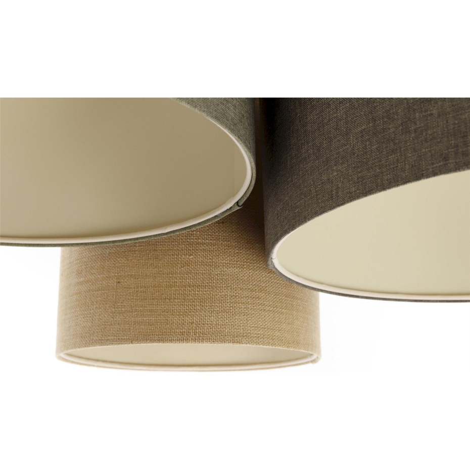 Plafonnier rond en tissu effet structuré Boho Elegant