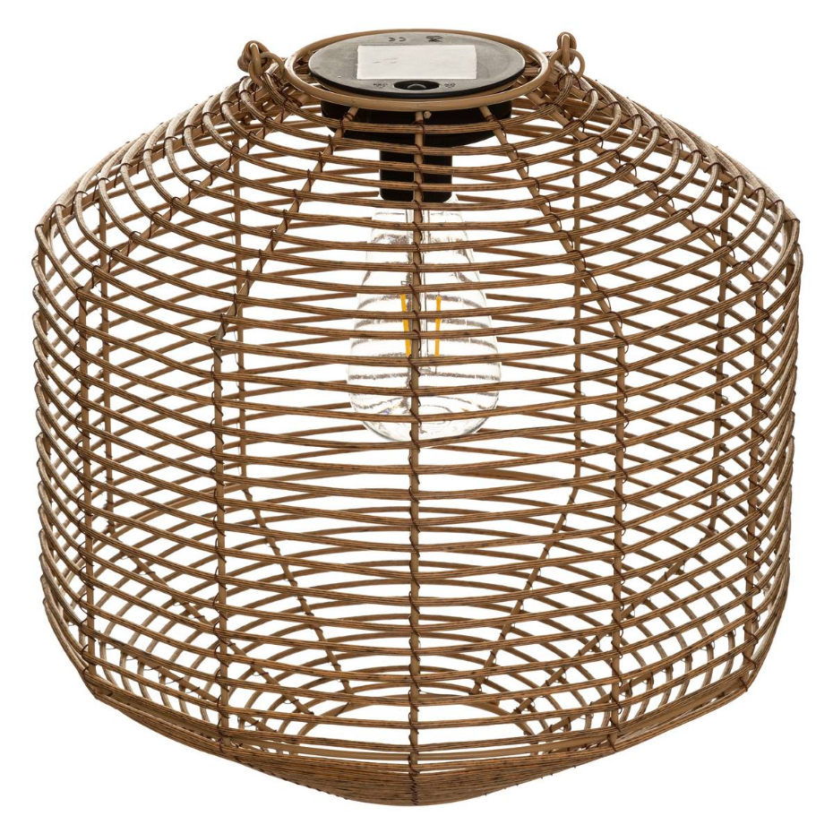 Lampe solaire d'extérieur rotin tressé CUBA