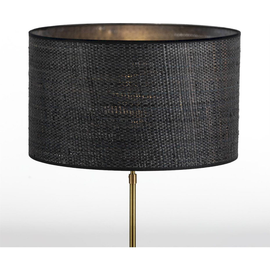 Abat-jour rond en fibre naturelle style artisanal