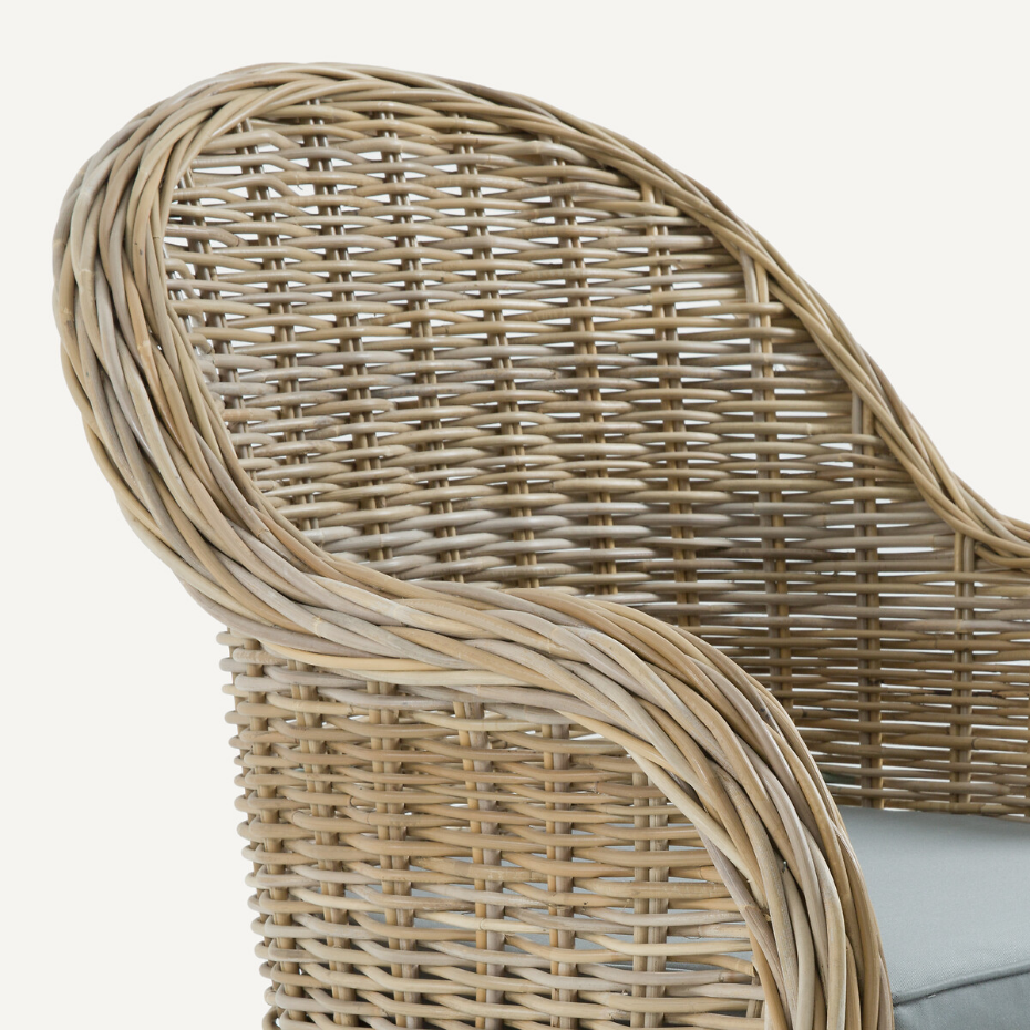 Fauteuil de jardin tressé, Elmer