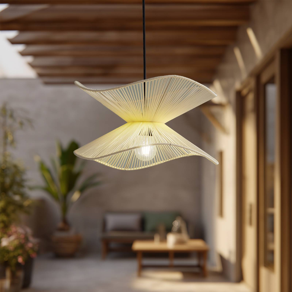 Luminaire extérieur en textile moderne