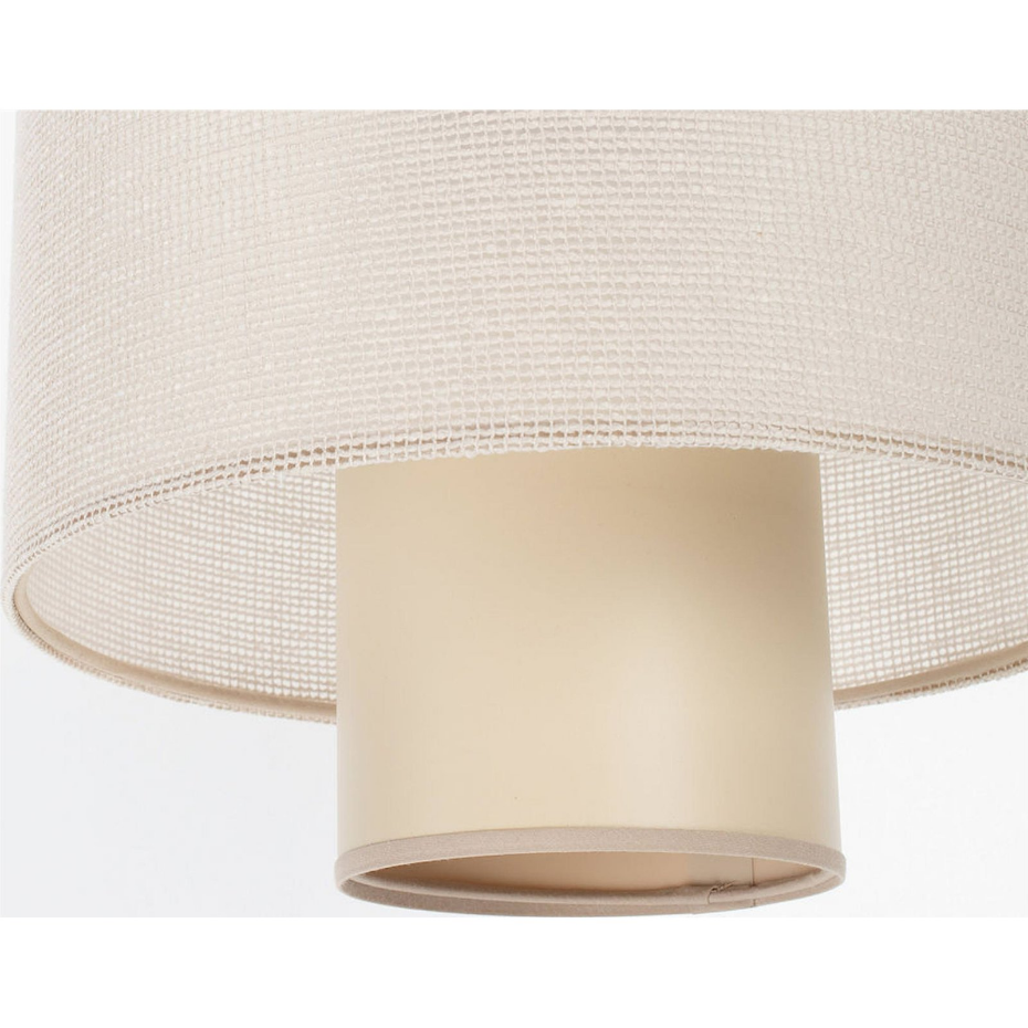 Suspension ronde en jute et lin Twin Light