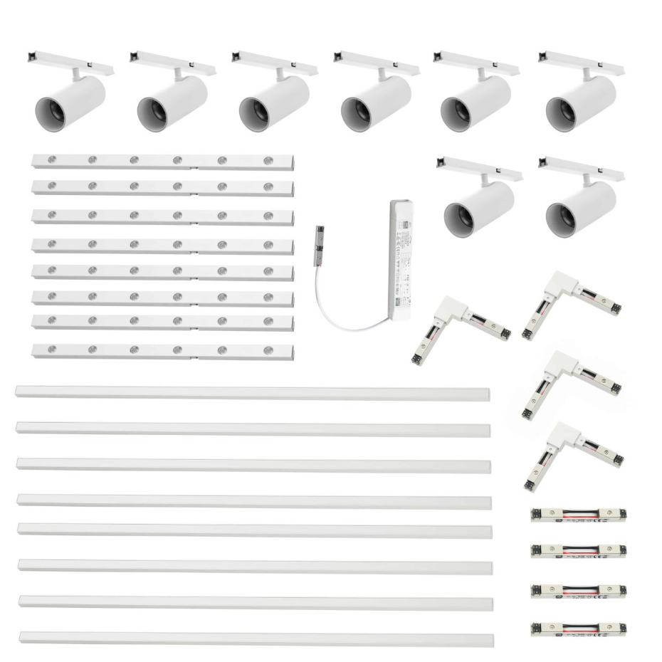 Grand kit rail magnétique 8 spots - LYNE