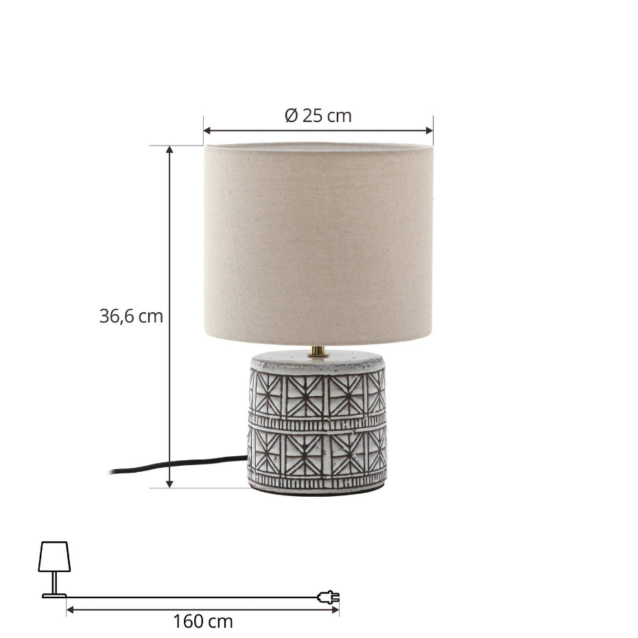 Lampe à poser en céramique scandinave
