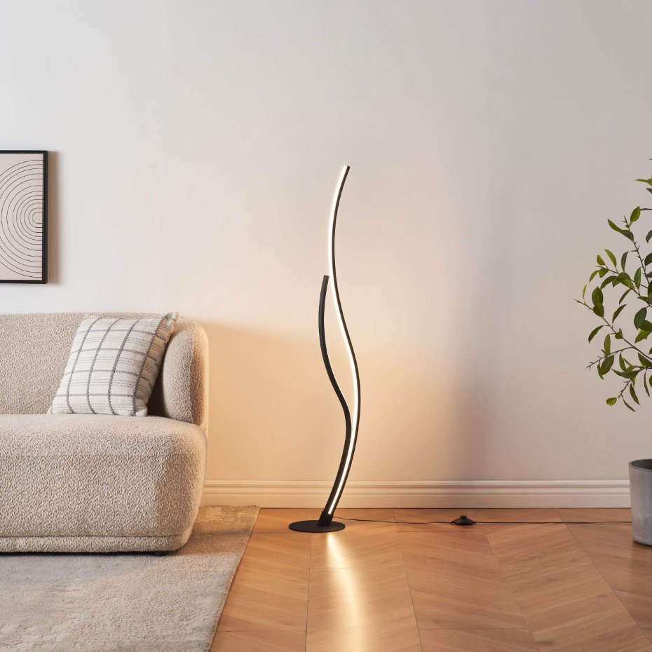 Lampadaire LED ondulé dimmable - YSORIA