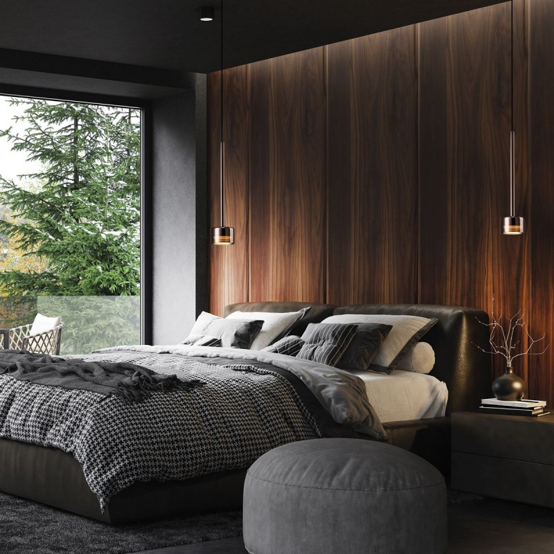 Suspension en verre design, D.9.8
