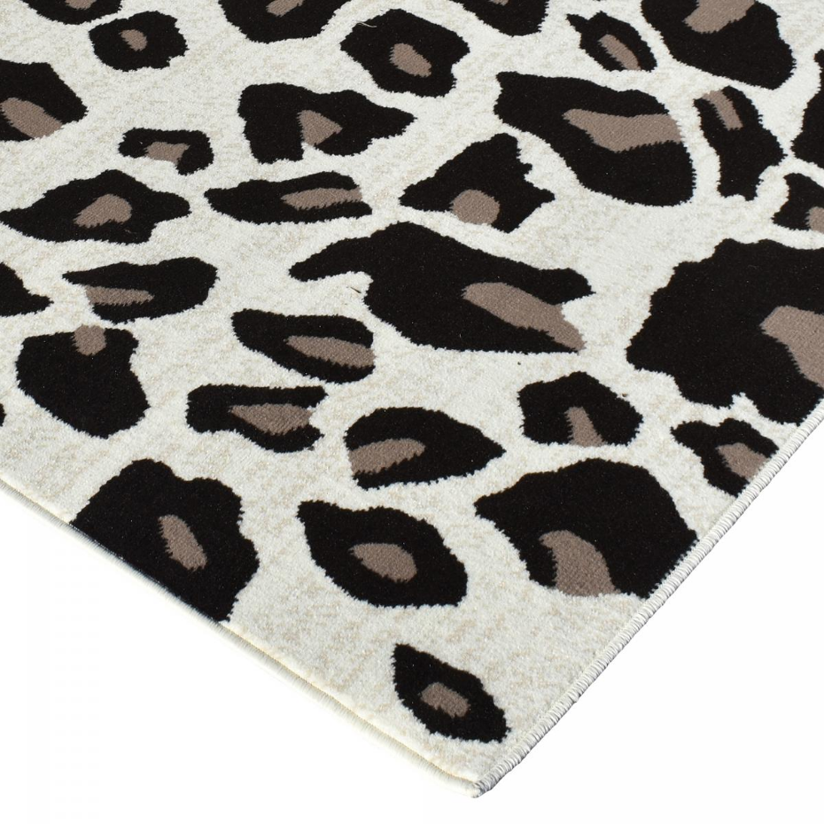 tapis salon LYN1 LEOPARD Beige et marron motif félin tacheté