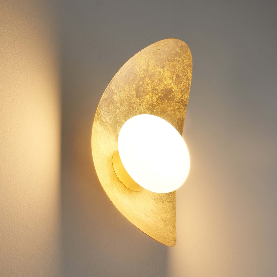 Applique à LED finition feuille d'or - ISOLA