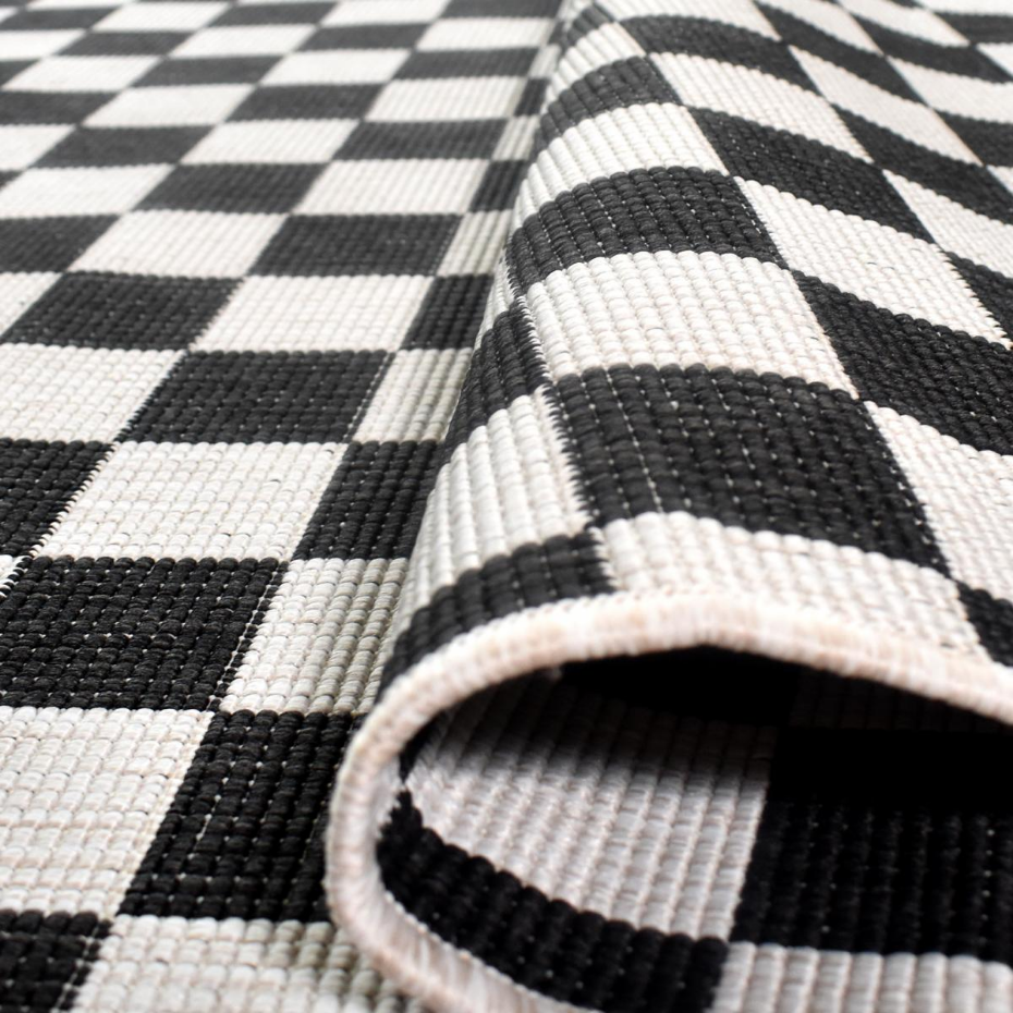 Tapis extérieur, kilim reversible motif damier LYN2 X REVERSIBLE
