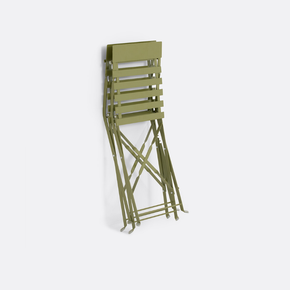Lot de 2 chaises pliantes métal fer, Ozevan