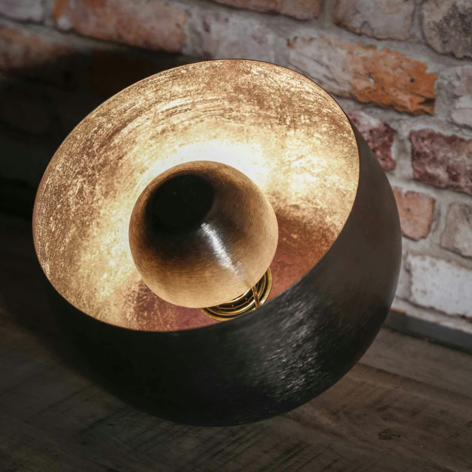 Lampe déco industrielle en métal forme cloche TRIBECA
