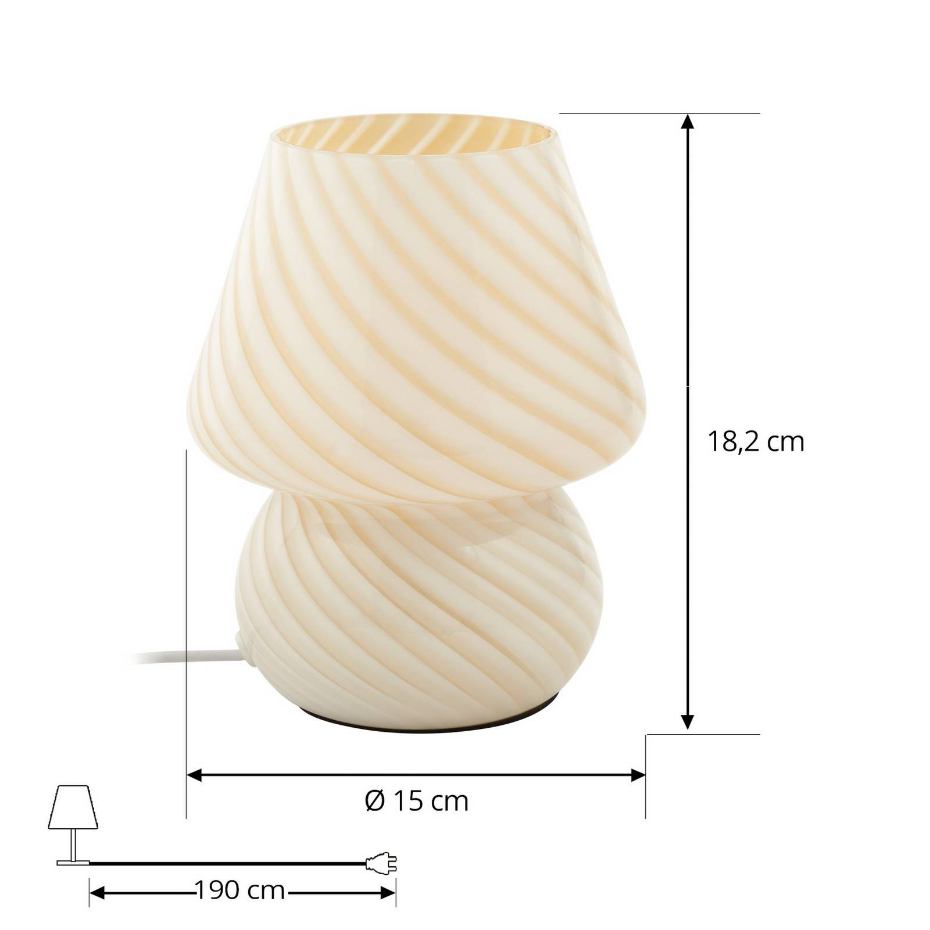 Lampe à poser en verre moderne, Andriana