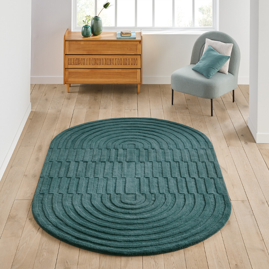 Tapis ovale en laine, Malko