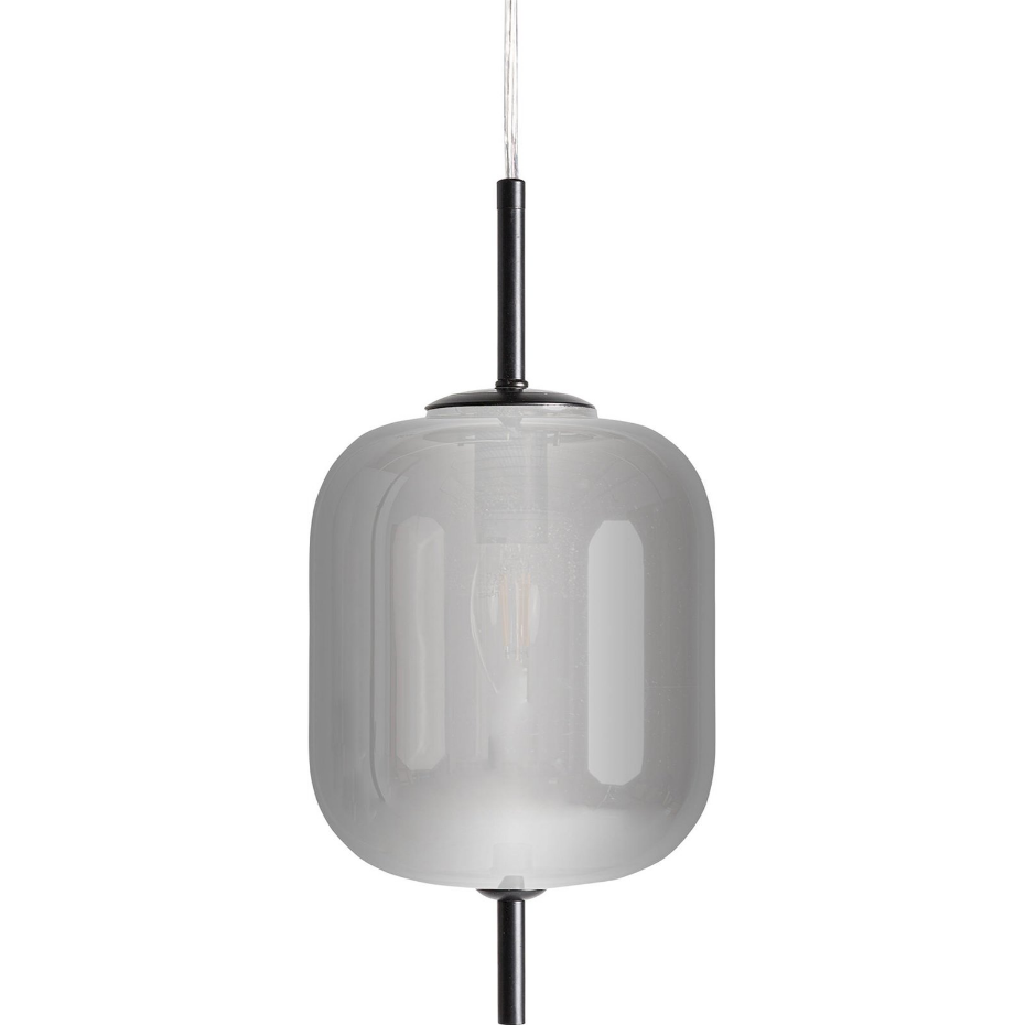 Suspension en verre fumé et acier  mat