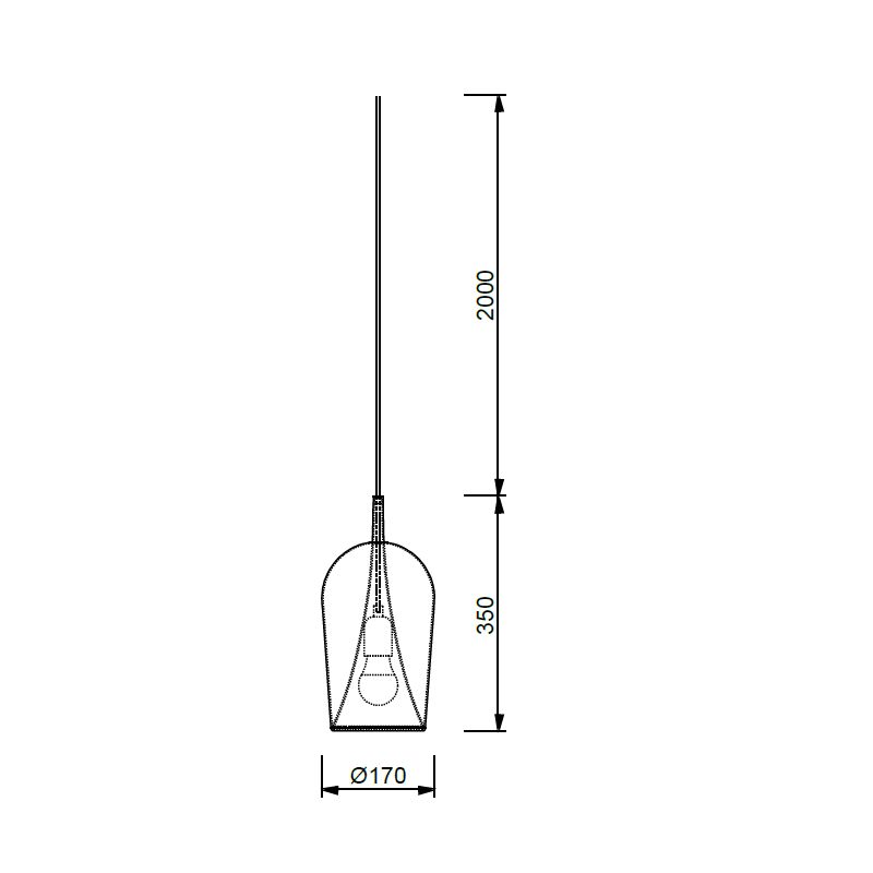 Suspension en verre design, D.17 , ELSA