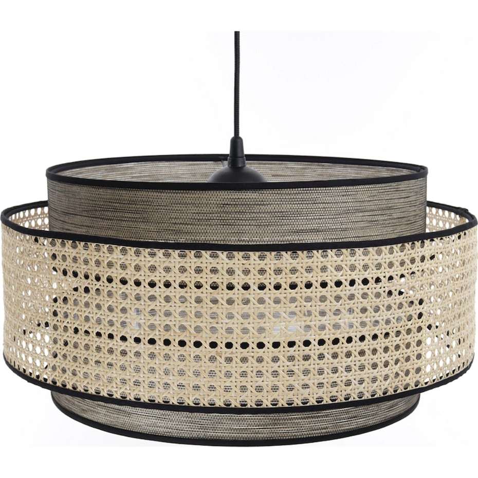 Suspension en rotin et tissu Doblo