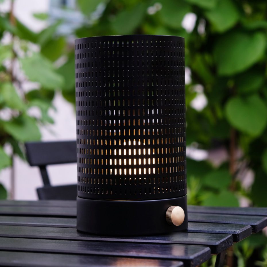 Lanterne noire/laiton MESH