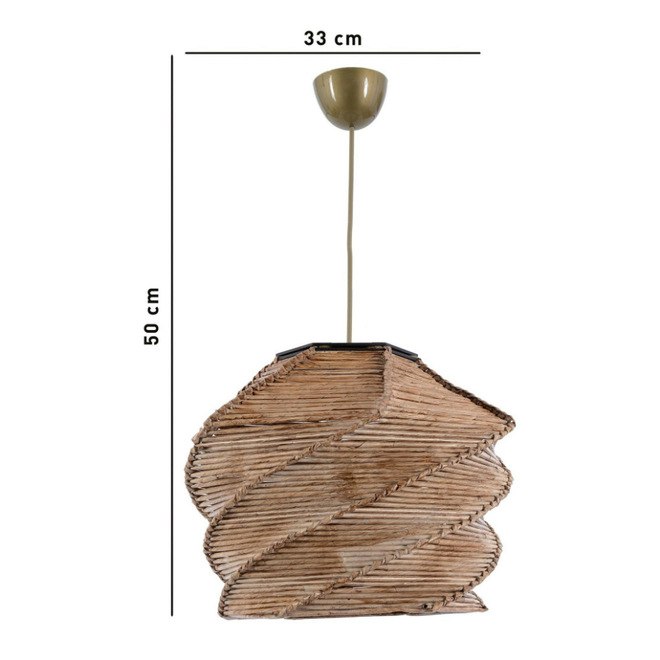 Suspension bohème forme ruche - effet bambou OLTEN