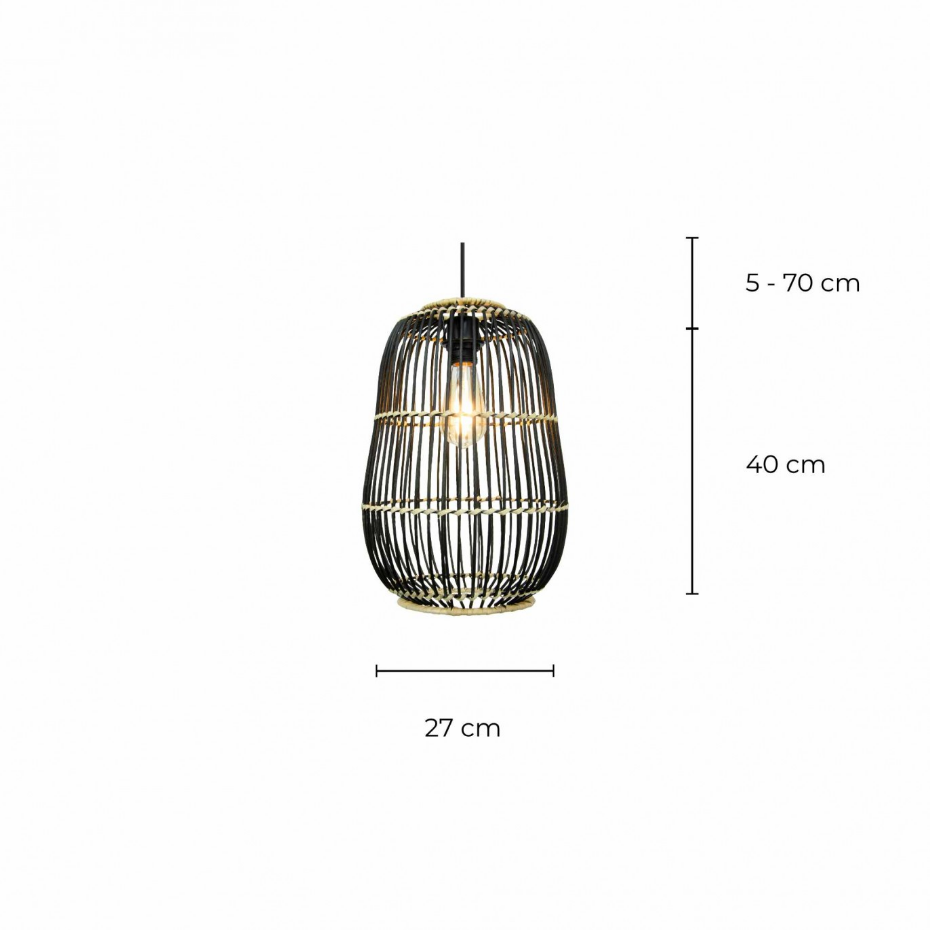 Suspension en rotin tressé petit modèle, LATIE