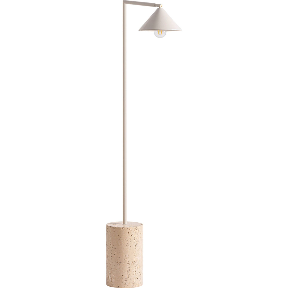 Lampadaire en fer  et marbre synthétique