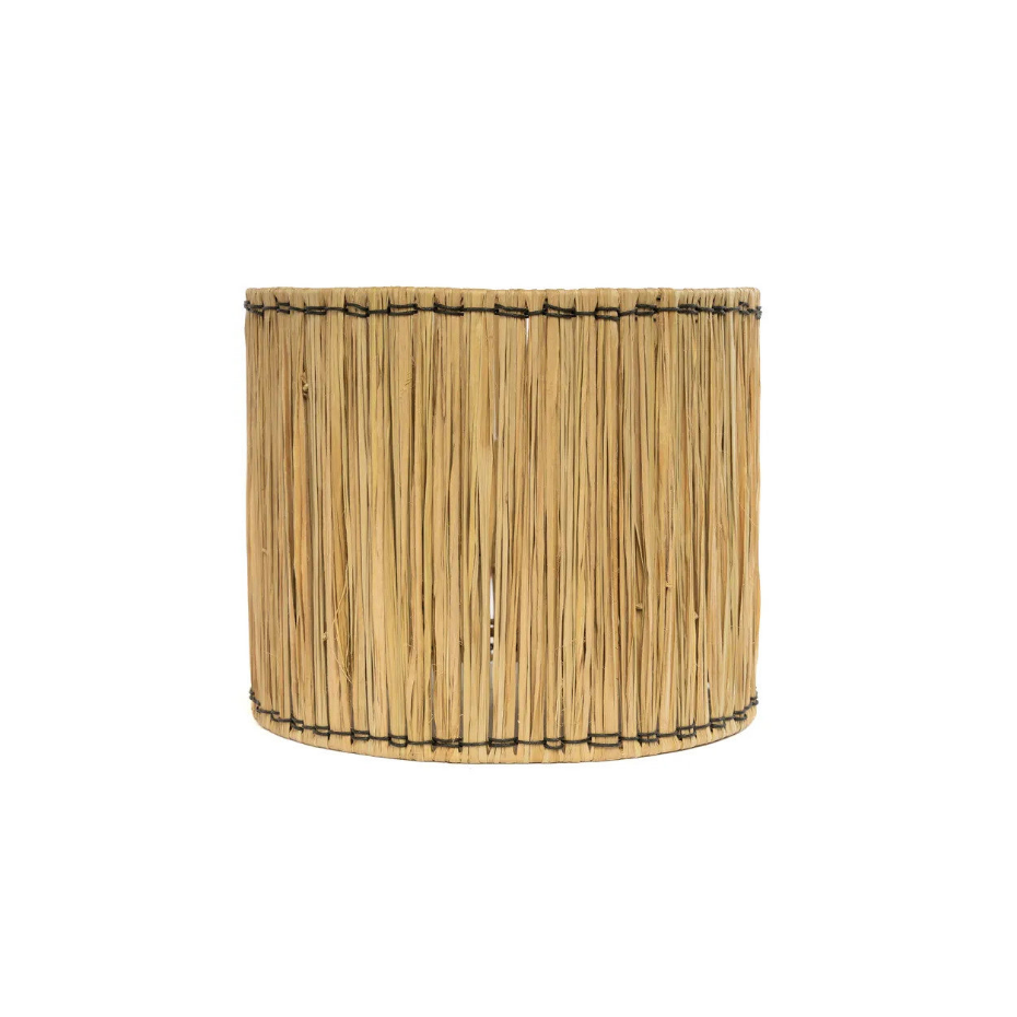 Lampe de table en terre cuite et rotin MOLOKAI
