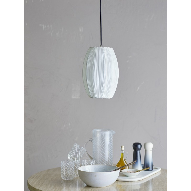 Lampe suspension tissu texturé  Pica