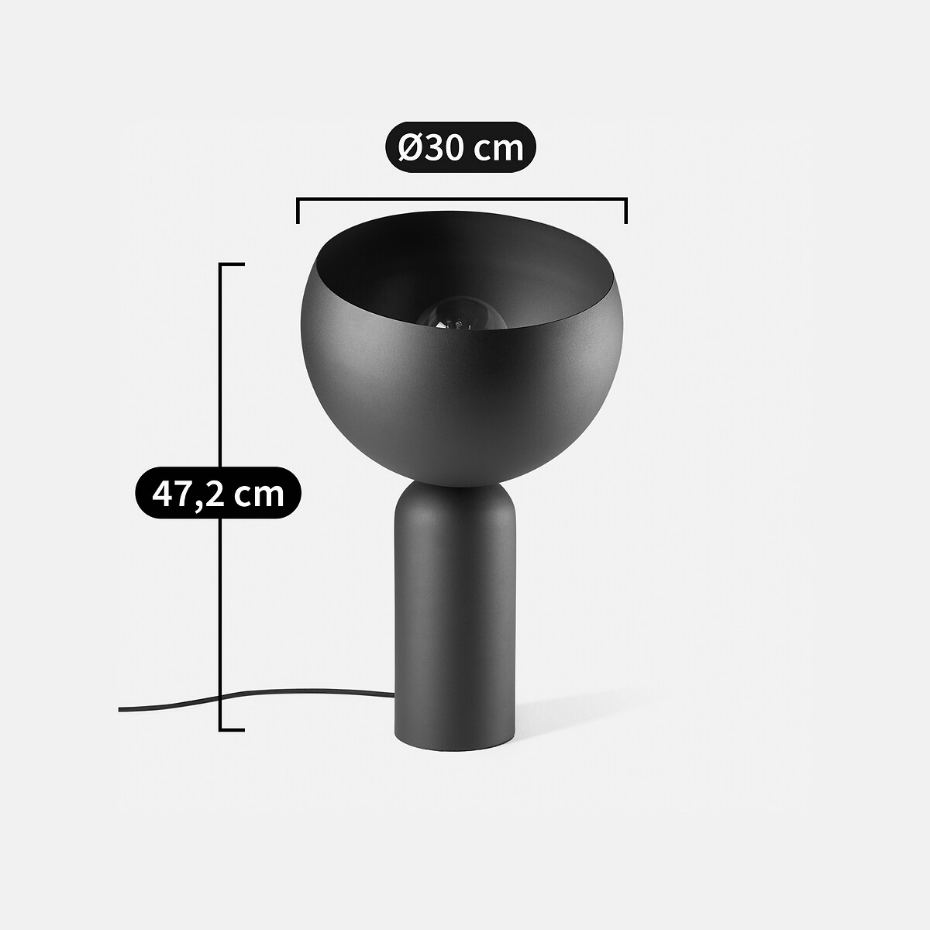 Lampe à poser orientable en métal fer, Zinor