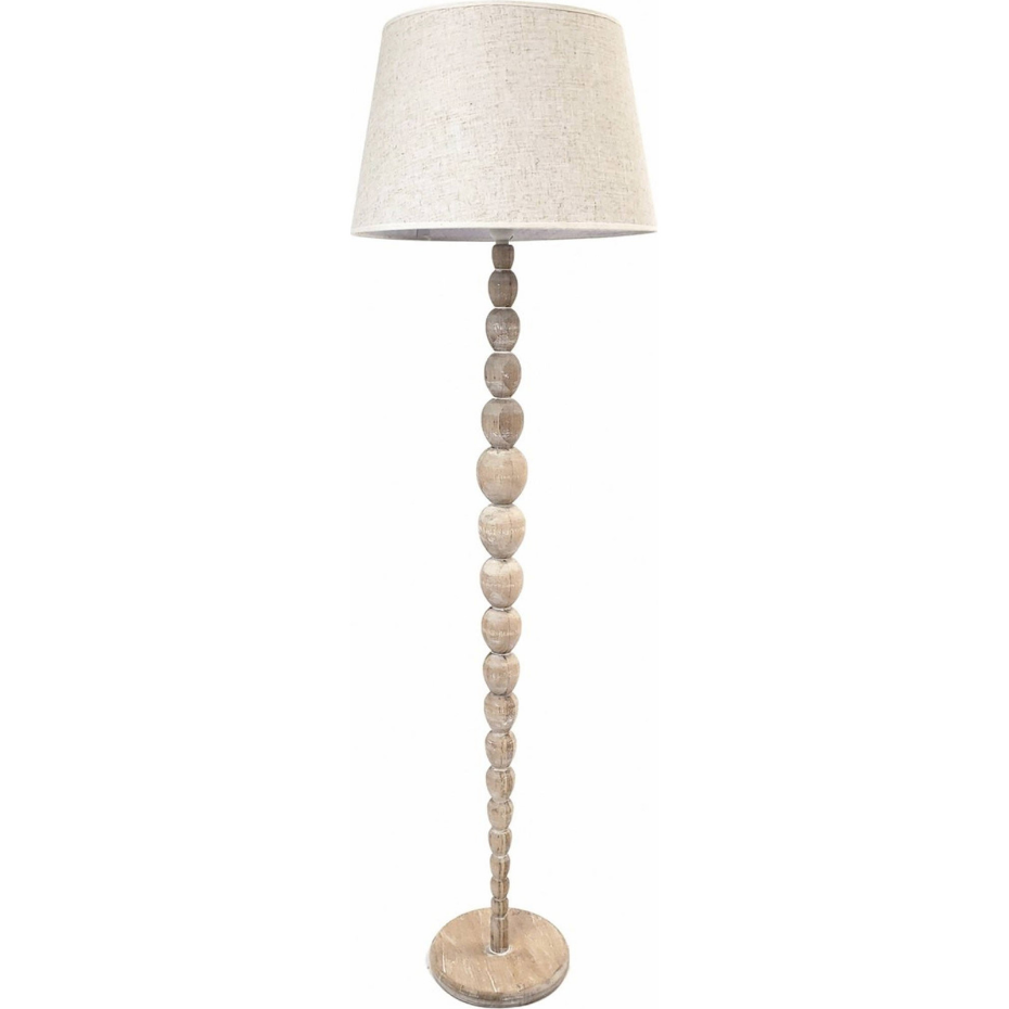 Lampadaire en bois d'aulne forme ronde