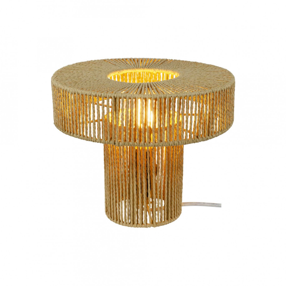 Lampe à poser en corde et métal, TOZA
