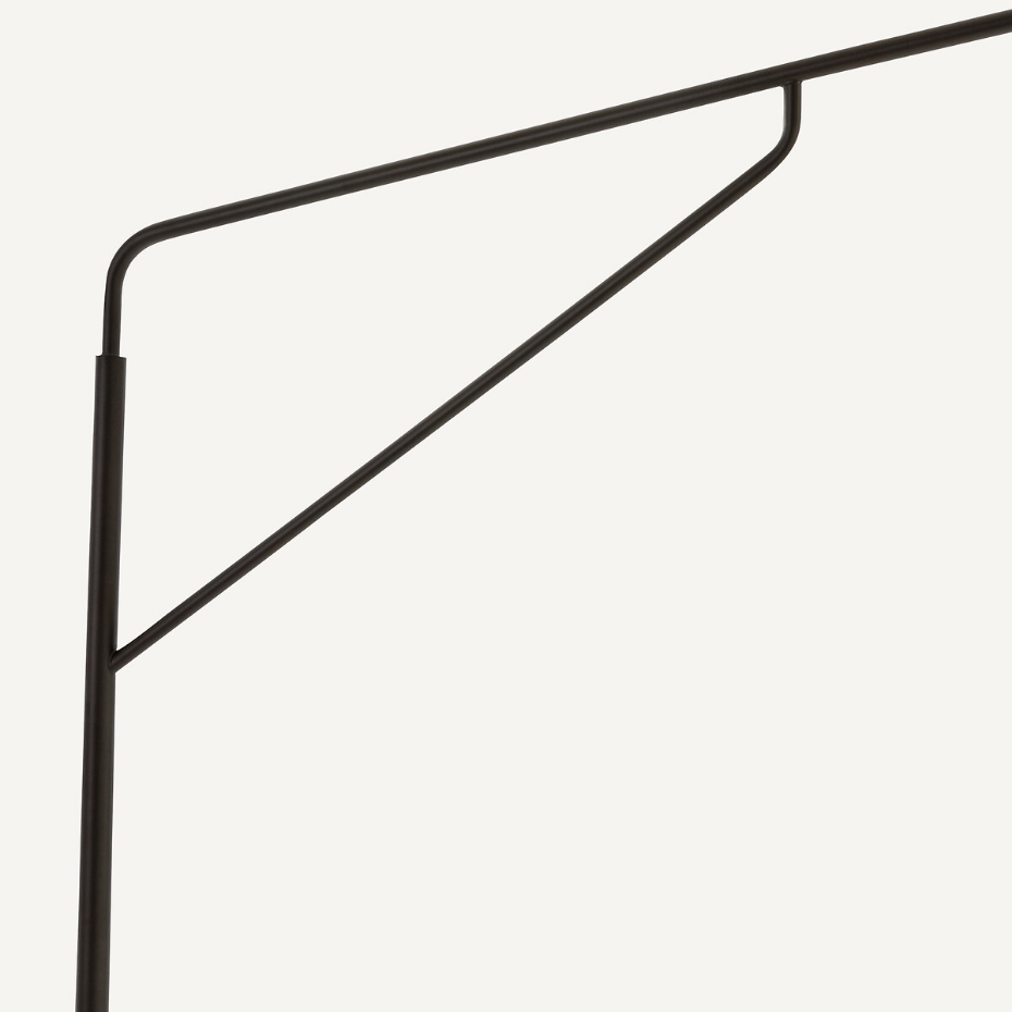 Lampadaire arc, métal fer et lin, Cinqua
