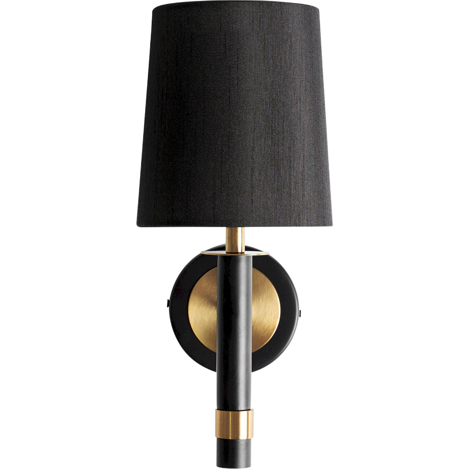Lampe murale art déco en acier patiné et cristal