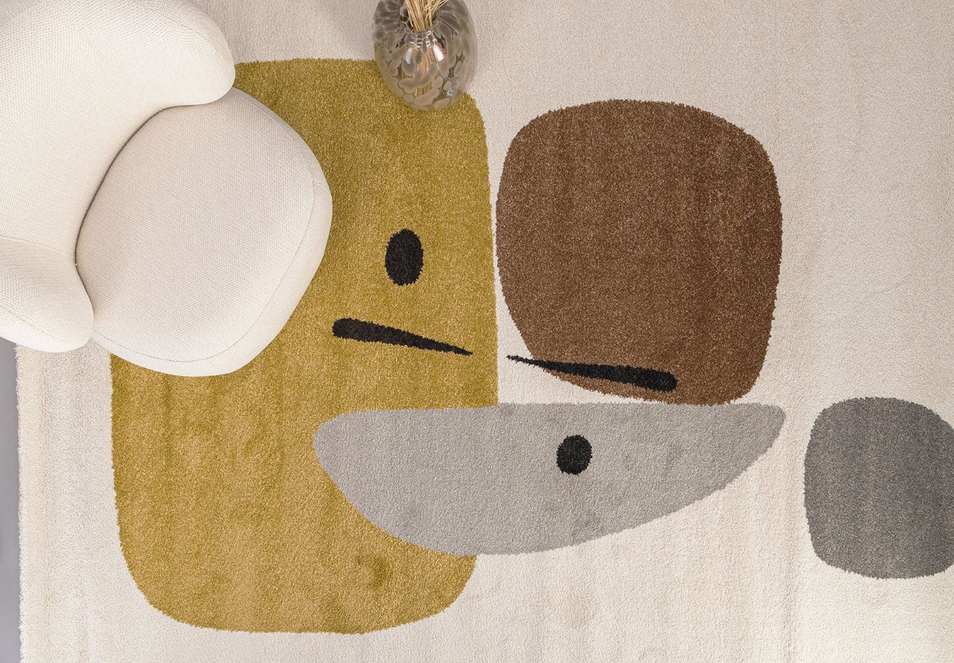 Tapis géométrique hommage à Joan Miró COLLAGE