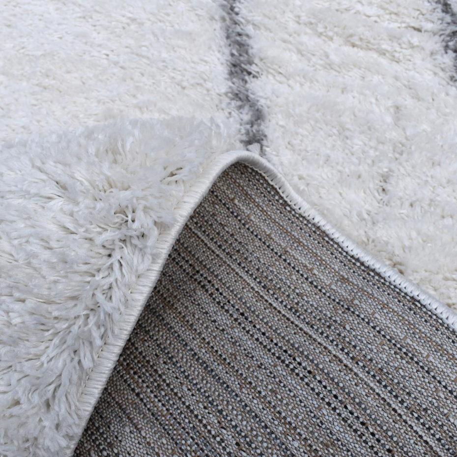 Tapis longs poils shaggy tissé motif berbère LYN4 DOUX 6
