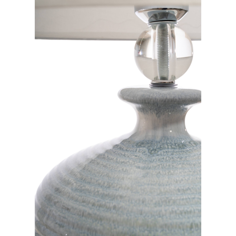 Lampe de salon en céramique avec abat-jour rond