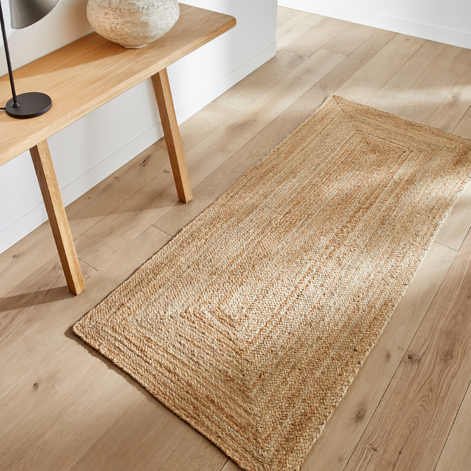 Tapis de couloir en jute, tressé main, Hempy
