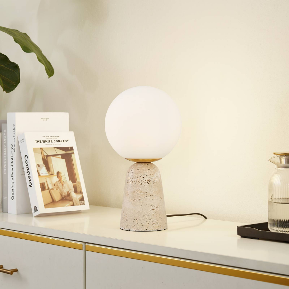 Lampe à poser en pierre moderne, Kirstan