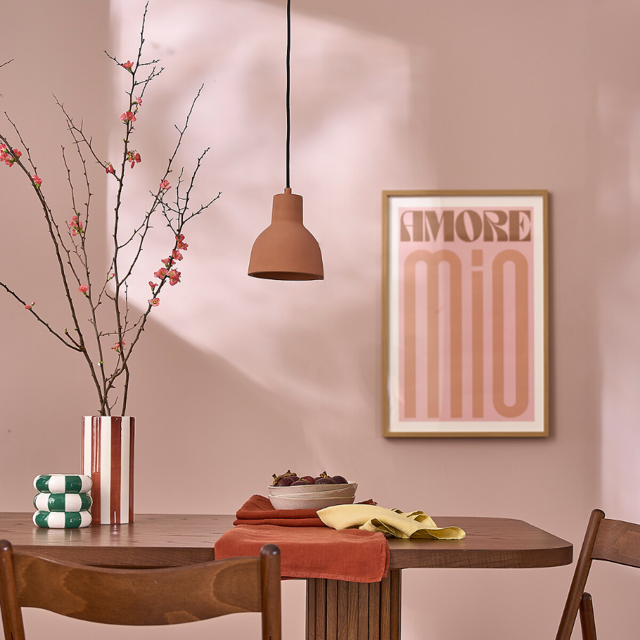 Suspension en béton terracotta Ø16 cm, Arida