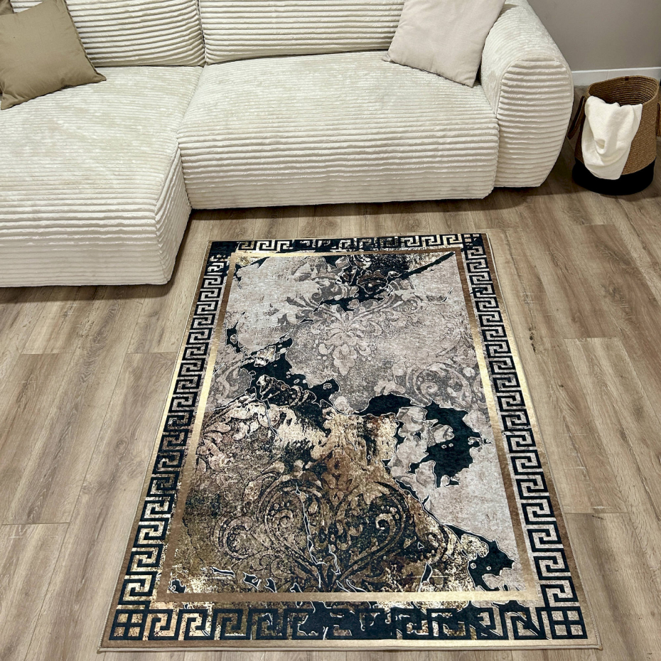 Tapis rectangulaire en polyester imprimé STAMPA