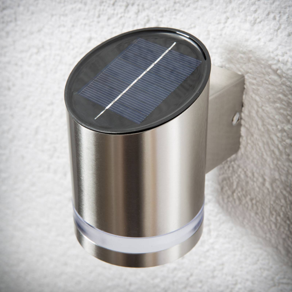 Lampe solaire extérieure en inox moderneLED