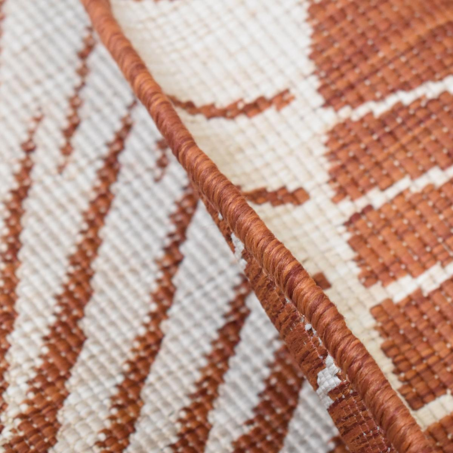 Tapis rond d'extérieur, kilim reversible LYN2 B ROND REVERSIBLE