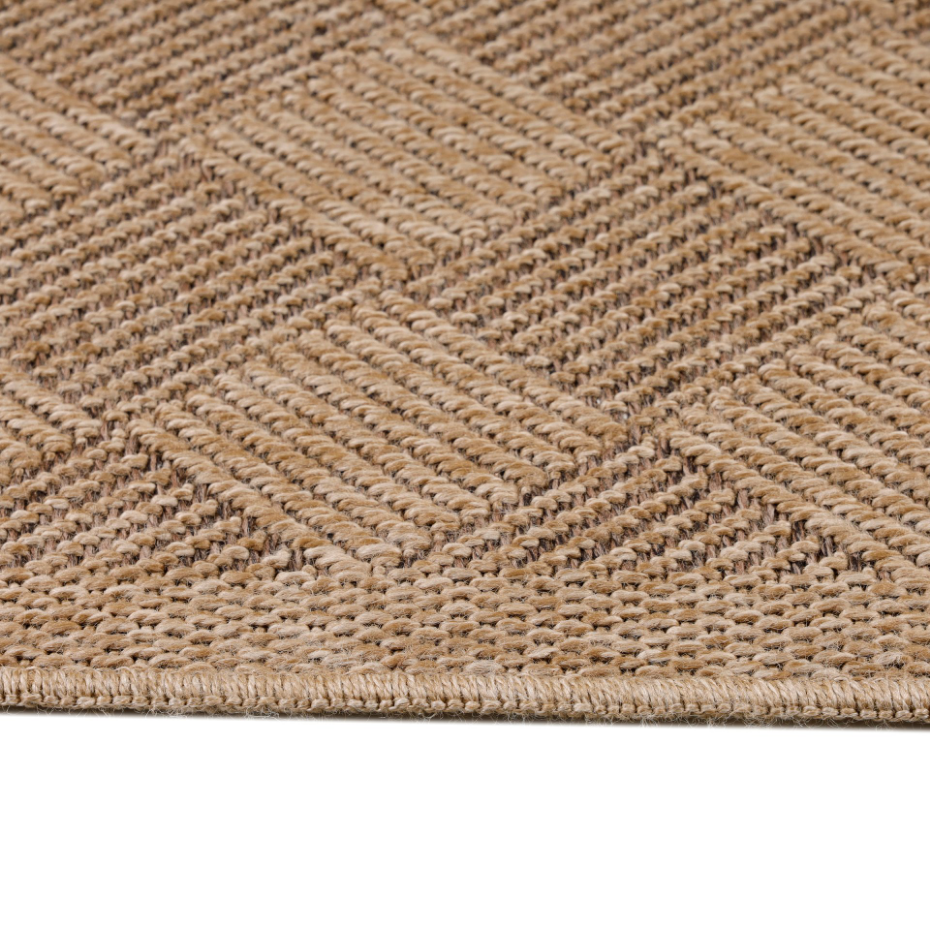 Tapis intérieur extérieur aspect jute chevron DHAKA
