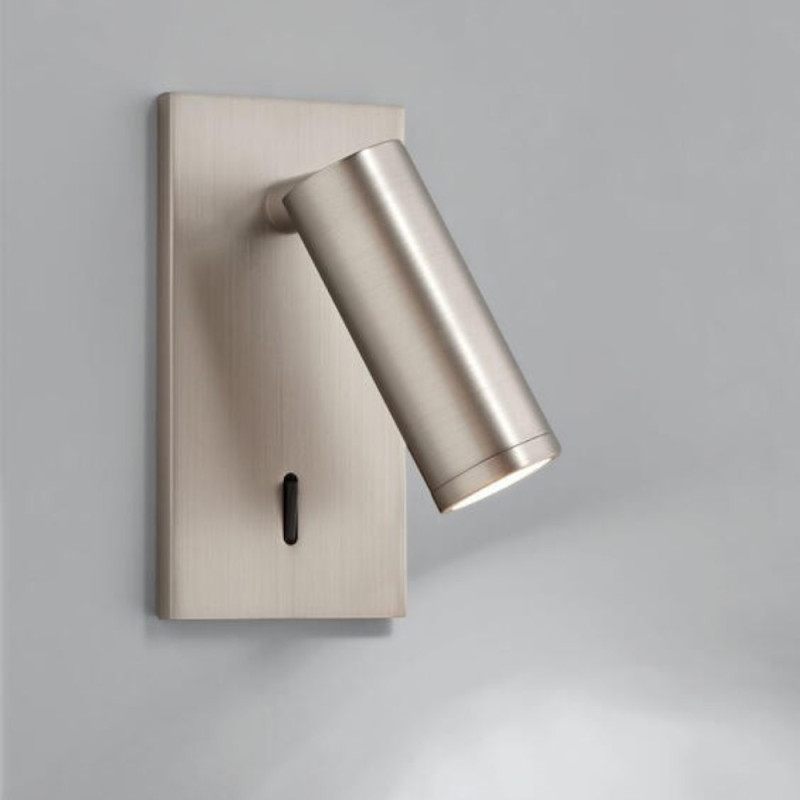 Applique liseuse led encastrable nickel mat Asias