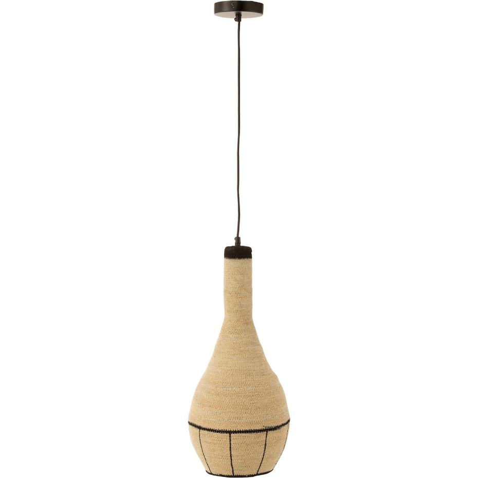 Suspension en rotin forme poire organique