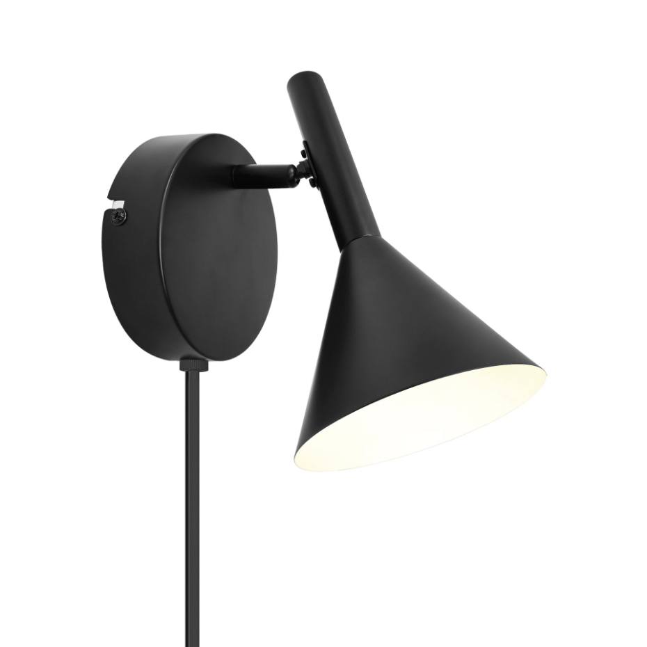 Applique murale Kelvis  Métal Noir ,  H. 19 - IP20 - GU10 /  Nordlux Intérieur