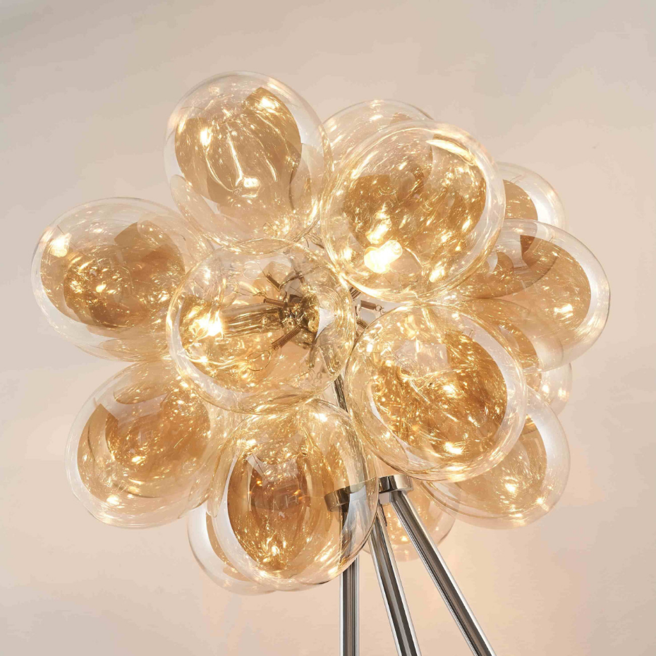 Lampadaire trépied verre soufflé - BARTALI