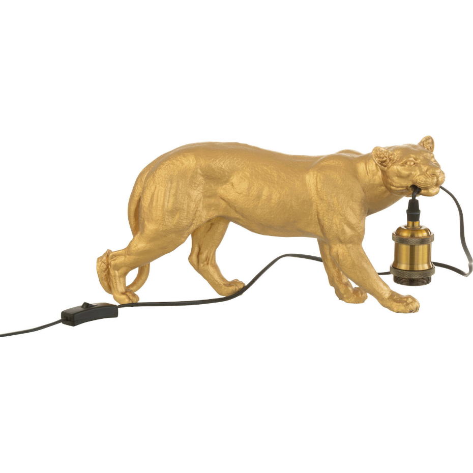Lampe décorative puma en résine