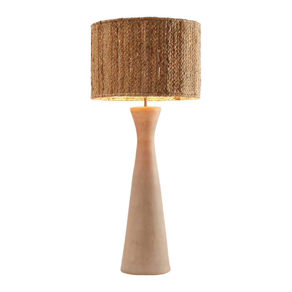 Lampe et son abat-jour en jute