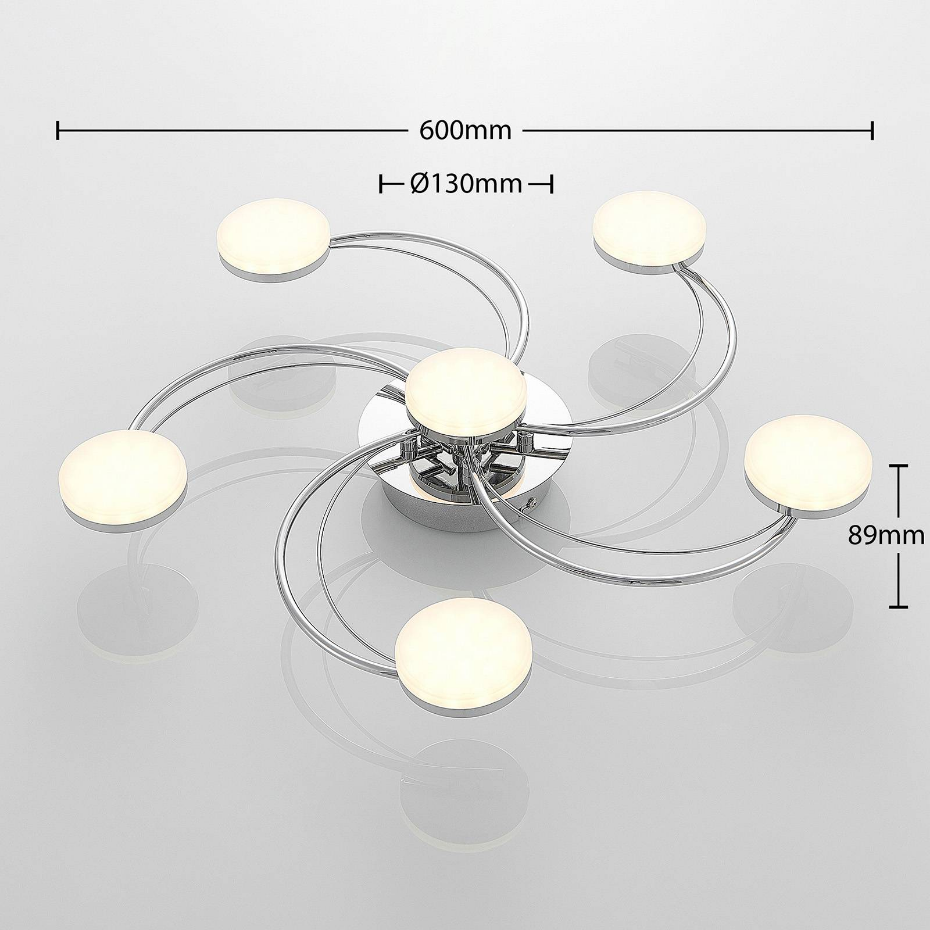 Plafonnier en métal moderneLED, Rouven