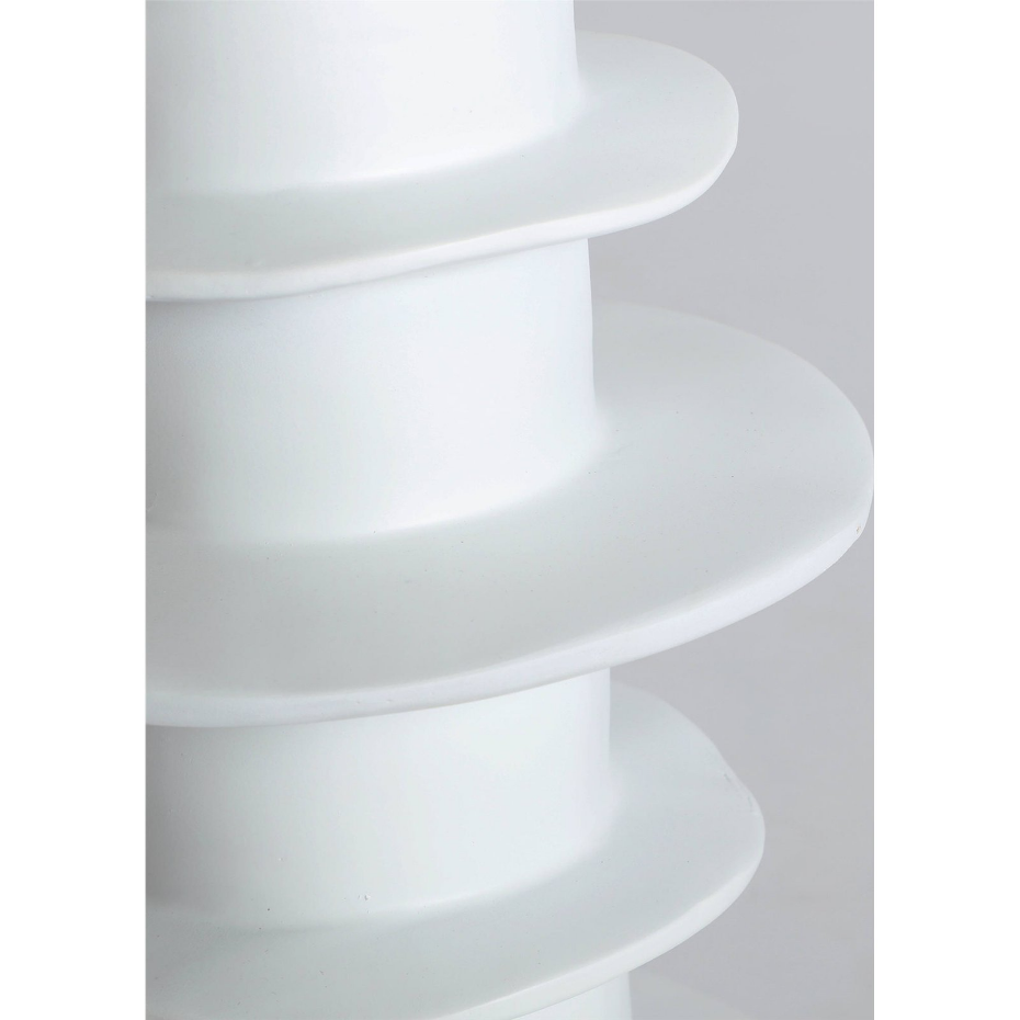 Lampe à poser en céramique et raphia